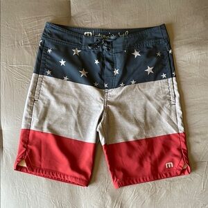 Travis Mathew Patriotic Board Shorts - Boys 12